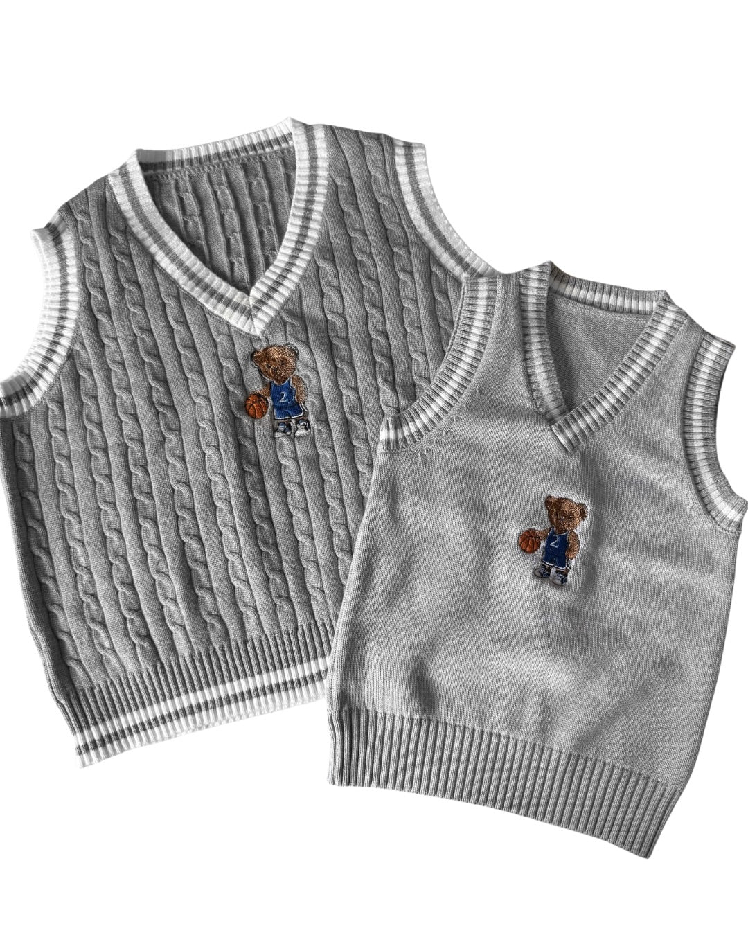 Mommy + Me Embroidered Bear Vest