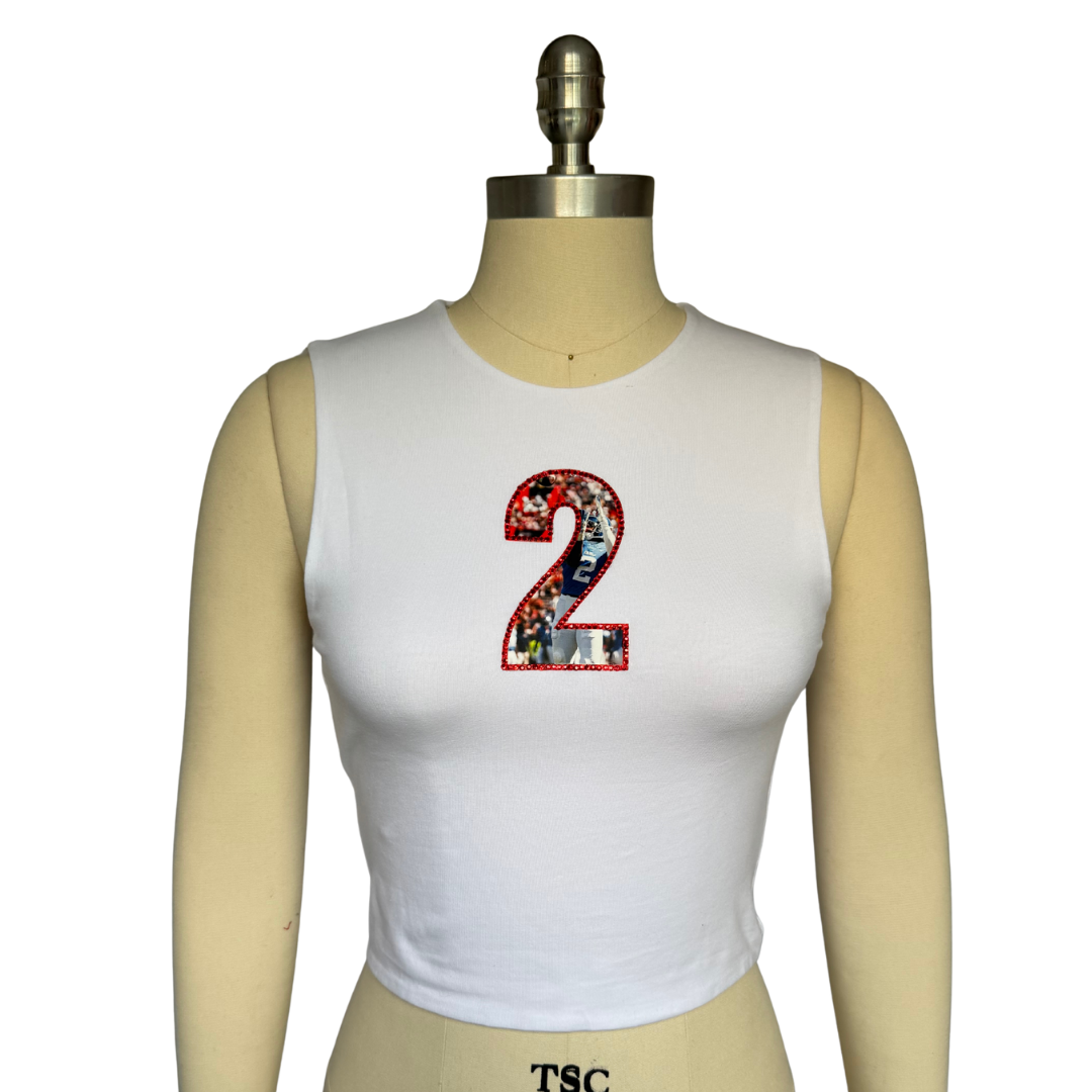 Rhinestone Number Top
