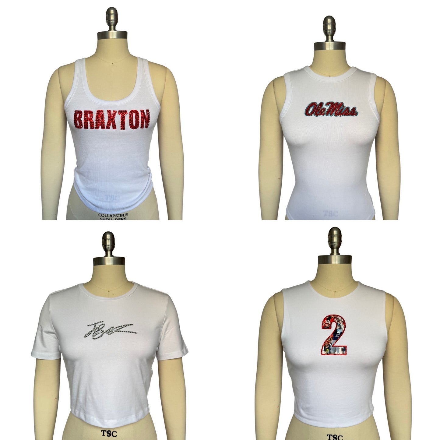 Rhinestone Logo Top