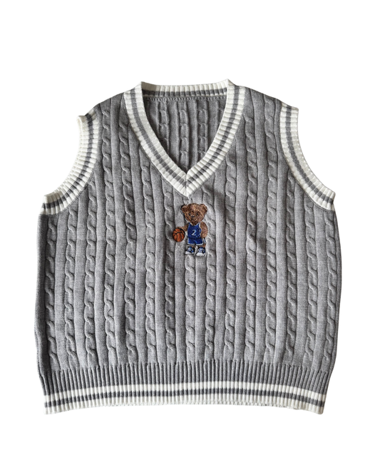 Kids Embroidered Bear Vest