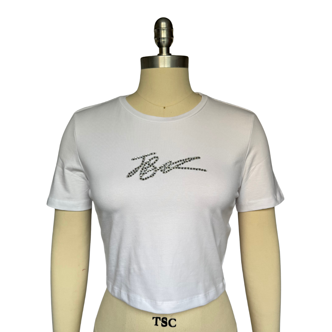 Rhinestone Signature Top