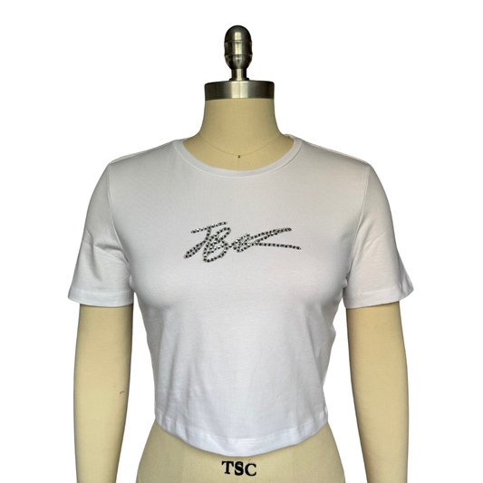 Rhinestone Signature Top